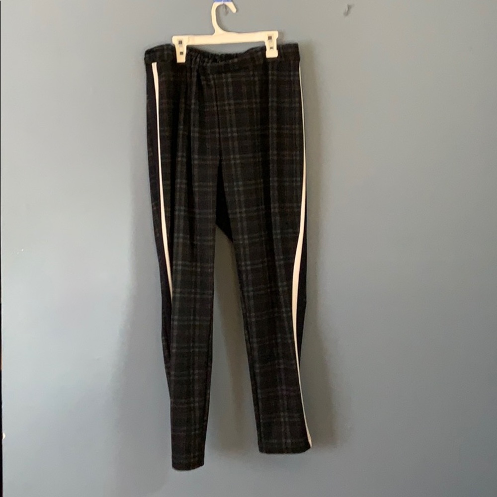 Eloquii Plaid Elastic Waistband Pants